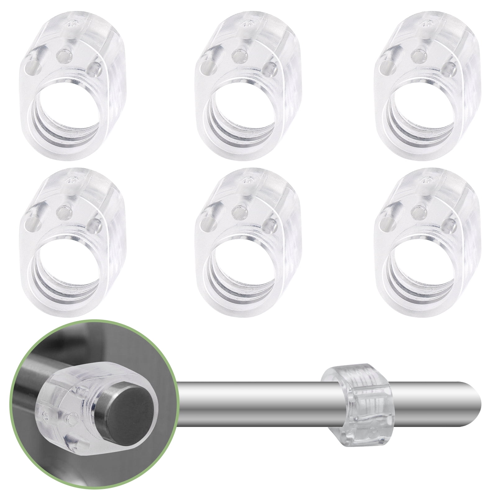 QLOUNI 6pcs Clear Rubber Door Stop Handle Bumper Silicone Door Stopper