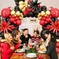 thumbnail image 6 of Red Black Balloon Arch Kit,Balloon Garland with Black Red Star Foil Balloons Metallic Gold Balloons for Birthday Baby Shower Wedding Engagement Anniversary Party Decorations, 6 of 13