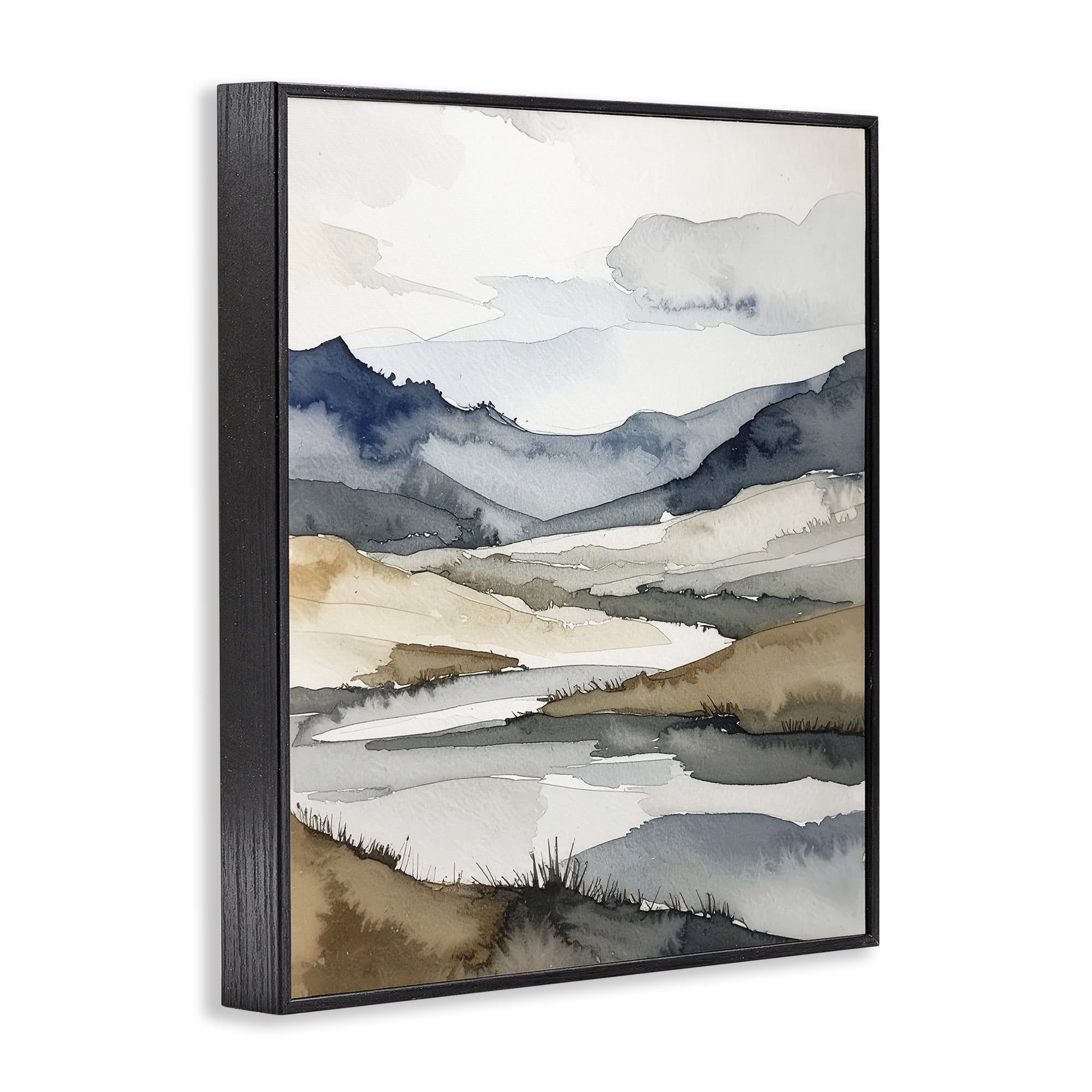 Stupell Industries Flow Of Water River Black Framed Giclee Art, design by Alonza Saunders