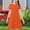 Orange, variant on Eltusu Girls Dresses, Crewneck Comfort Short Sleeve Casual Summer Dress Hot Pink Size 8 T