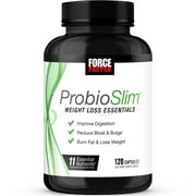 Force Factor ProbioSlim Weight Loss Essentials Probiotic, Weight Loss Support, 120 Capsules