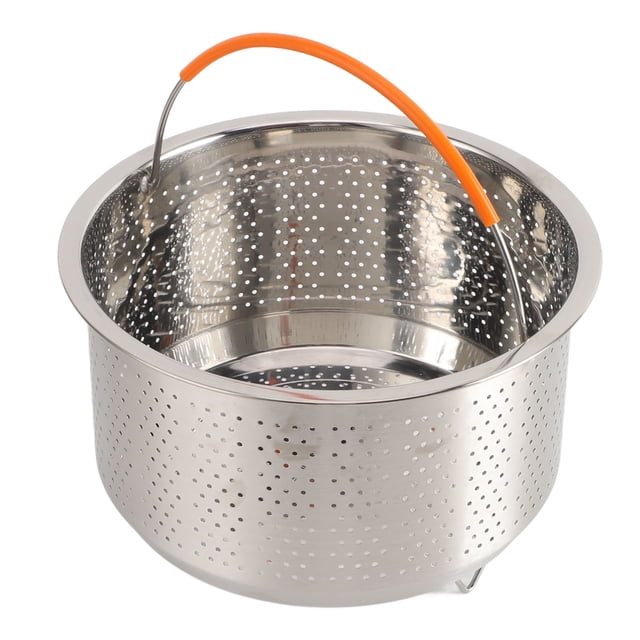 Cesta De Para Olla Arrocera De Acero Inoxidable, Orificio De Fuga Fino Cesta Para Cocinar Al De Arroz De Acero Inoxidable Soporte Triangular Bordes Finamente Pulidos