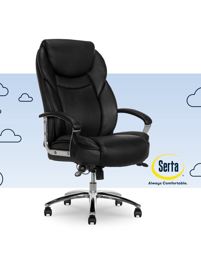 Serta Big & Tall Office Chair, Bonded Leather, Black - Walmart.com