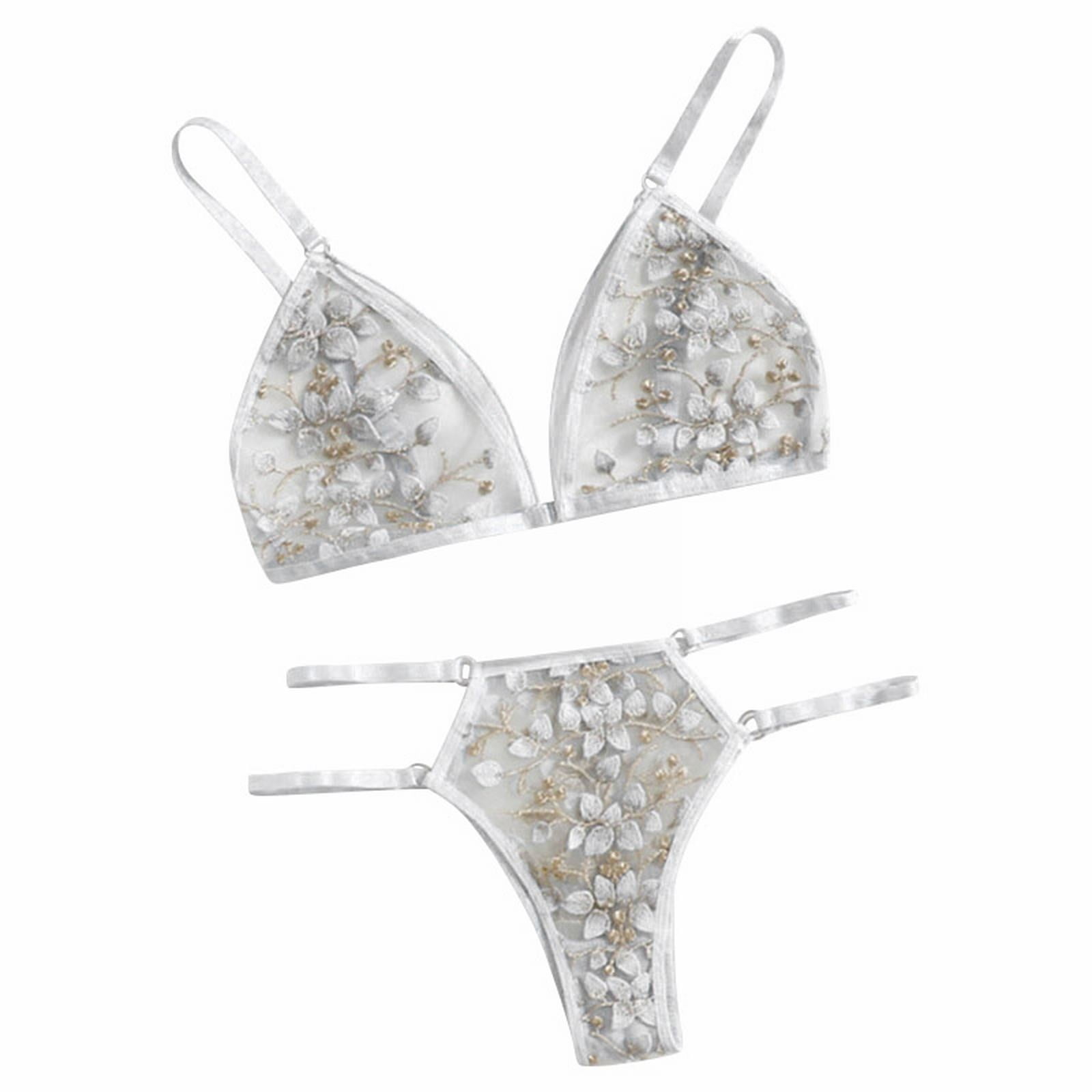 Pimfylm Pinsy Shapewear Bodysuit Lace Women's Lingerie Set Ruffle Trim