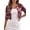 Lagerstroemia Wine, variant on Anygrew Women's Lightweight Cardigan 3/4 Sleeves Open Front Cropped Cardigan Casual Shrugs