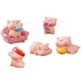 thumbnail image 2 of 30 Pcs Miniature Pigs Figurines Cute Pink Pig Family Toys Figures DIY Crafts for Fairy Garden Decoration, 2 of 8