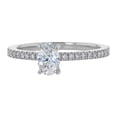 thumbnail image 4 of 14K White Gold 3/4 cttw. Certified Diamonds Oval-cut Engagement Ring by Hollywood Hills Jewelers, 4 of 6