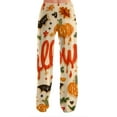 thumbnail image 4 of LHVUOA Halloween Women's Comfy Pajama Pants Cute Halloween Printed Lounge Pants Comfortable Elastic Waist with Pockets, 4 of 7