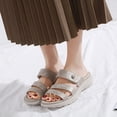 thumbnail image 5 of Womens Sandals Simple Buckle Sporty Wedge Plus Size Slippers for Women, 5 of 7