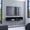 Black, variant on 59" Floating Tv Console In White With Two Open Shelf Units & Cable Management Innovation, Fits 65" Tvs, Modern For Living, Bedroom, Entertainment Emphasis Shelf, - Shelves Router,