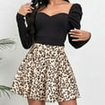 thumbnail image 2 of ZVNAΖH Skirts for Women Summer Skirts Leopard Printed High Waist Half Skirt Mini Skirt, 2 of 7