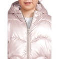 thumbnail image 4 of BHip Girls Hooded Metallic Winter Puffer Coat, Sizes 4-16, 4 of 5
