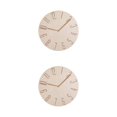 thumbnail image 1 of Toystoory 12'' Wall Clock Quartz Round Wall Wall Clock Operated Clock  Silent Battery 2piezas Beige 12 pulgadas, 1 of 1