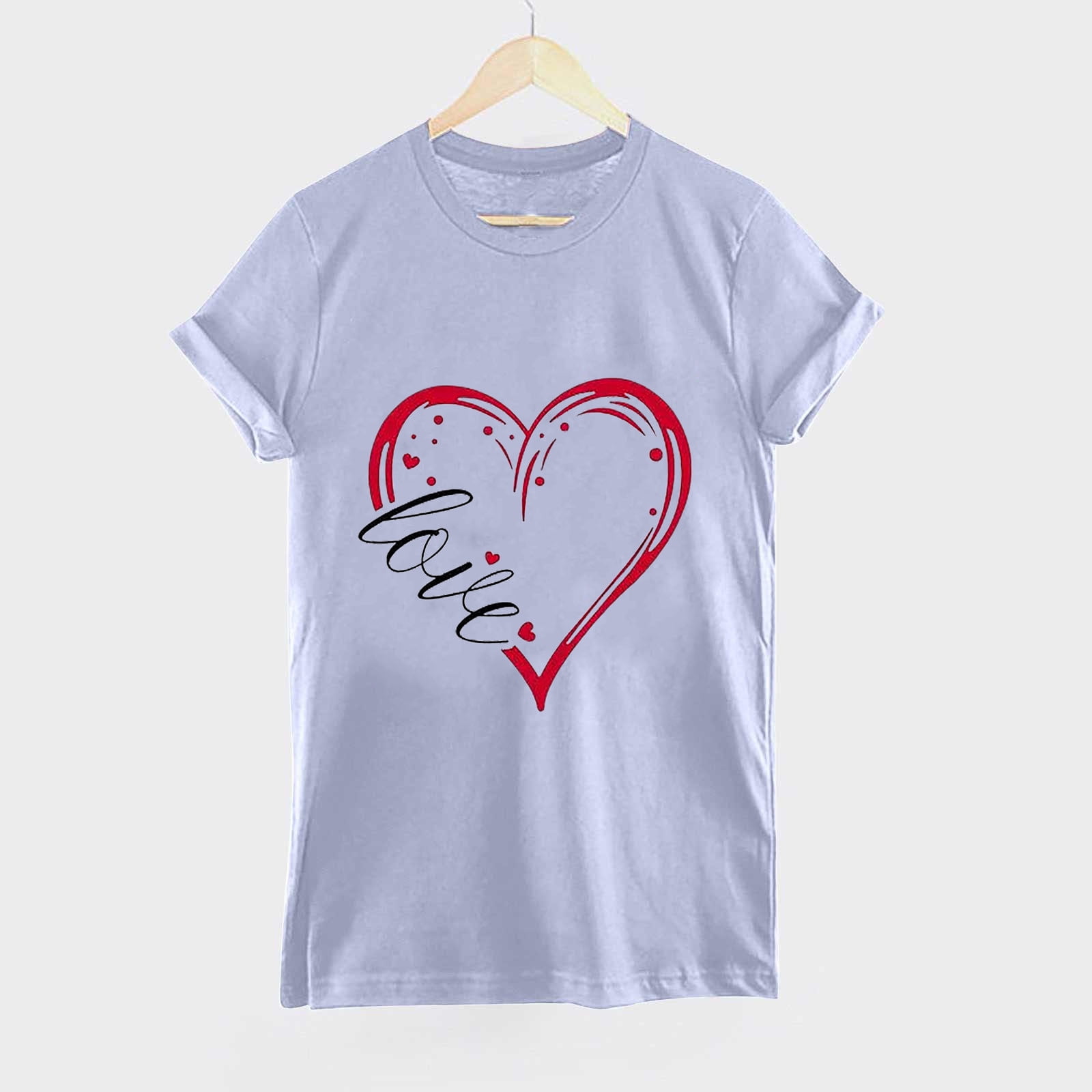 Herrnalise Valentines Day Shirts For Women Crewneck Pink Herrnalise Valentines Day Shirts For Women Crewneck Pink