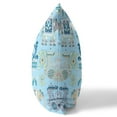 thumbnail image 2 of Elephant Howdah Indoor/Outdoor Pillow in Sky Blue White 16x16, 2 of 5