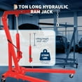 thumbnail image 3 of M optimized 8 Ton Hydraulic Long Ram Jack, Engine Hoist Cylinder with Single Piston Pump & Clevis Base, Long Ram Jack for Engine Hoists, Garage Cranes, Farm, Mechanical, 3 of 6