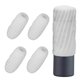 thumbnail image 2 of Paquete de 4 fundas elásticas reutilizables de goma para accesorios de viaje a prueba de fugas para artículos de tocador de tamaño estándar y a granel (blanco), 2 of 5