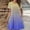 Blue, variant on Crew Neck Summer Dresses Mid-Length Red with Pocket Short Sleeve Gradient Loose Fit Basic Shift Dress