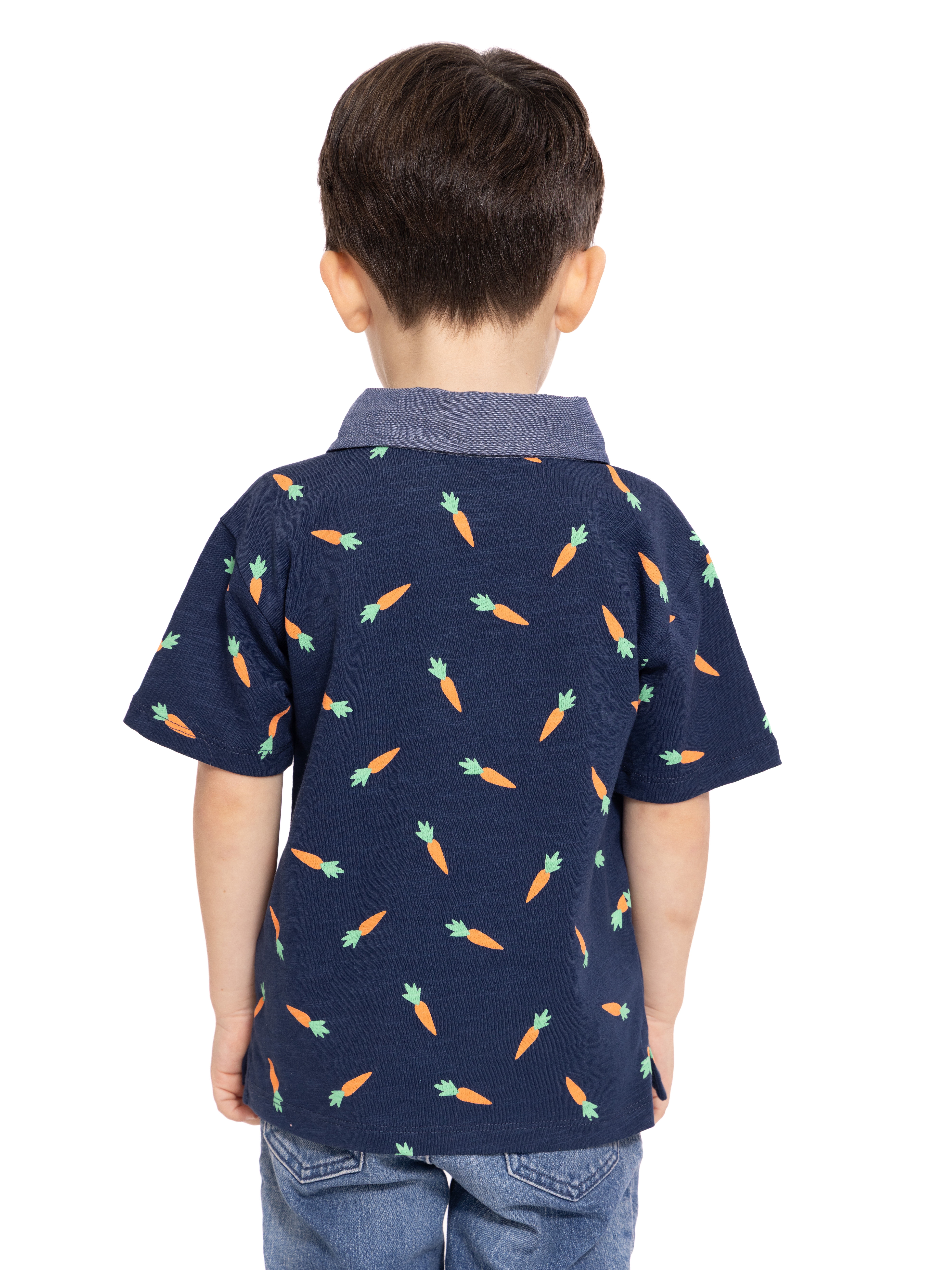 Wonder Nation Baby and Toddler Boys Cotton Striped Henley with Short Sleeves, Sizes 12M-5T