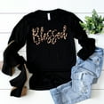 thumbnail image 3 of Love in Faith | Blessed Leopard Long Sleeve | Christian T-Shirts for Women | Black | 3XL, 3 of 8