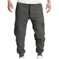 thumbnail image 2 of Pisexur Mens Sweatpants Drawstring Stretch Athletic Pants Casual Solid Color Workout Pants for Men Elastic Waist and Bottom Track Pants Plus Size Sweatpants with Pockets S-3XL, 2 of 6