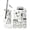 Color 2, variant on Bathroom Accessory Set 6 Piece Vintage Grunge Grid Distressed Trash can, Toothbrush Holder, Toothbrush Cup, Soap Dispenser, Soap Dish, Toilet Brush Holder