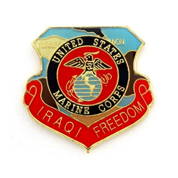 Wholesale Lot of 12 Marines Insignia EGA Iraqi Freedom Lapel Hat Pin PPM717