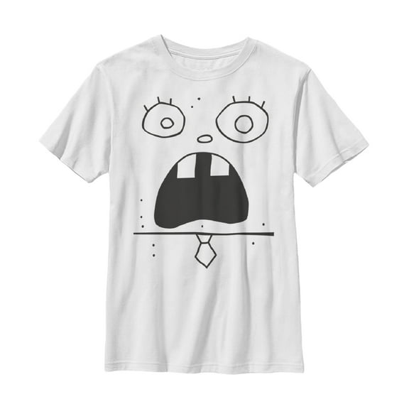 Boy's SpongeBob SquarePants DoodleBob Expression  Graphic Tee White Large