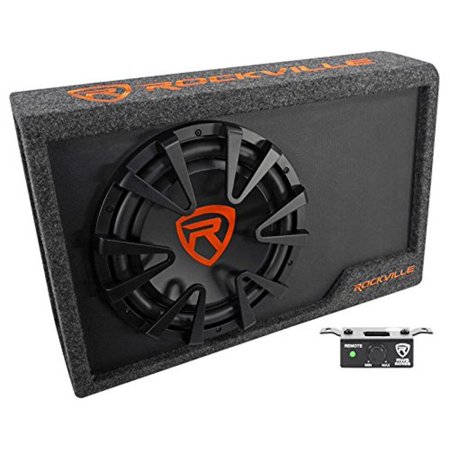Rockville RWS12CA Slim 1200 Watt 12" Amplified Powered Car Subwoofer Enclosure