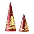 thumbnail image 1 of Illuminated Glass Christmas Tree Exquisite Holiday Decoration for Hotels Windows and Dining Table Centerpiece 2PCS, 1 of 3