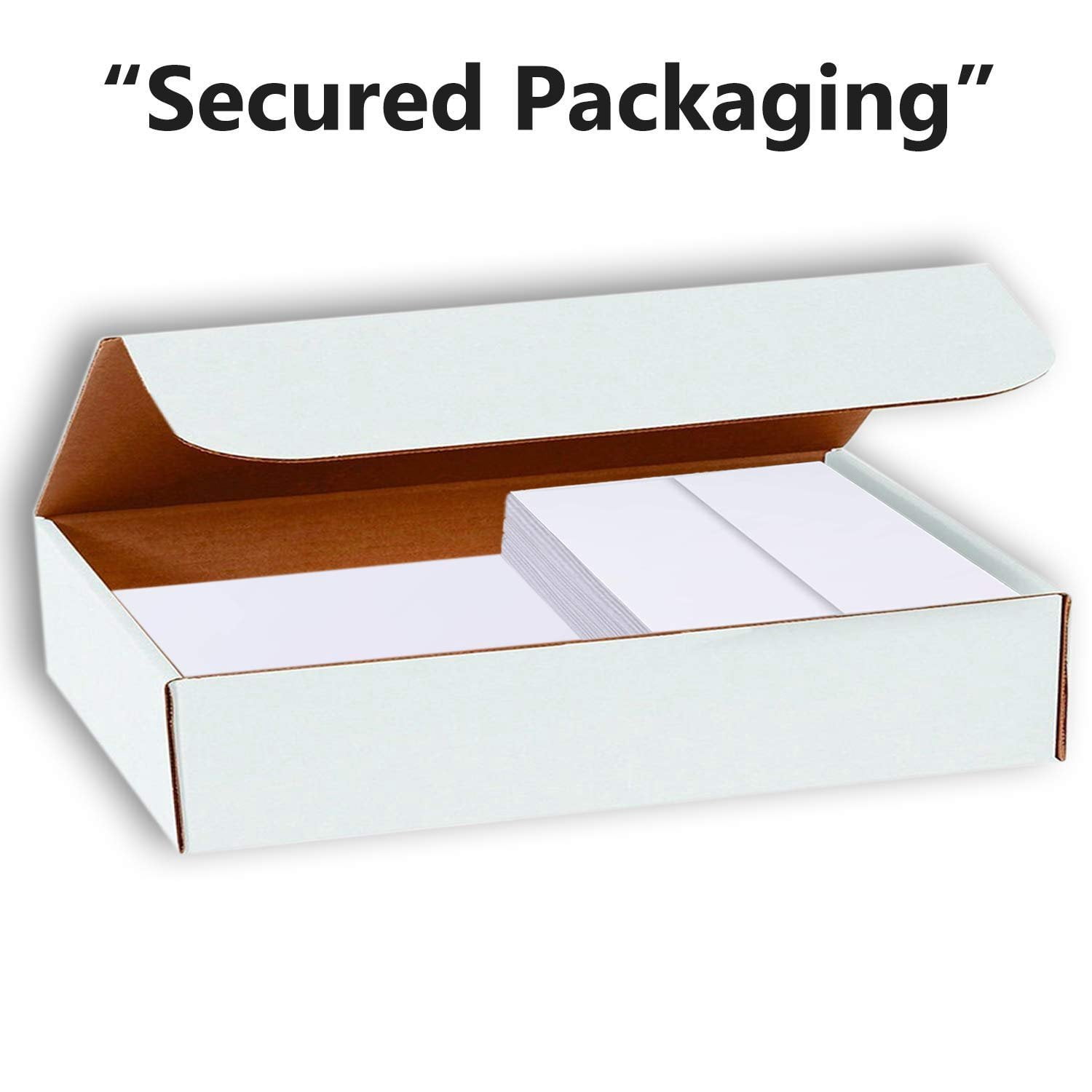 Hamilco White Cardstock Thick Paper  3 1/2 x 4 7/8" Blank Folded Small A1 Cards with Envelopes - Greeting RSVP Invitations Stationary - Heavy weight 80 lb Card Stock for Printer - 100 Pack