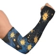 thumbnail image 2 of Sun in Blue and Black Gardening Sleeves UV Sun Protection Cooling Arm Sleeves Anti-Scratch Farmers Sleeves for Women Men, 2 of 7