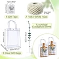 thumbnail image 4 of Shower Game Prizes for Winner Bamboo Cheese Board Spoon Plaid Towel Artificial Eucalyptus Stems Thank You Tag Card Gift Bag for Guest Bridal Shower Wedding Favors, 4 of 4