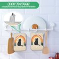 thumbnail image 4 of Yayeee Pot Holders Kitchen Heat Resistant with Pocket 7"x9.8" Cotton Oven Cooking Hot Pads, Beige Cat Rainbow, 4 of 7