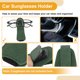 thumbnail image 5 of Clip para gafas de sol del automóvil Unique Bargains con soporte magnético universal para visera del sol, gafas de sol de ante/metal verde 13.5x5cm 1 Pcs, 5 of 7