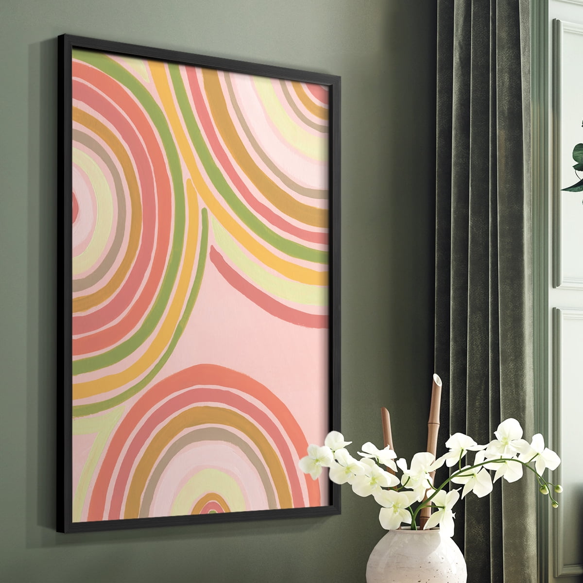 Abstract Rainbow I in Paper Solid Wood 11 x 14 Framed Print