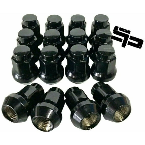 16 Pack 3/8”-24 Tapered Lug Nuts Black Polaris Ranger 700 Rzr 900xp 800 S 570