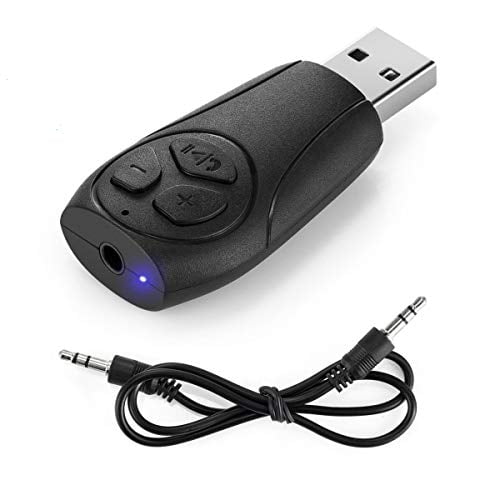 USB Bluetooth 4.2 Receiver 3.5mm aux Input Jack Adapter Portable Hands