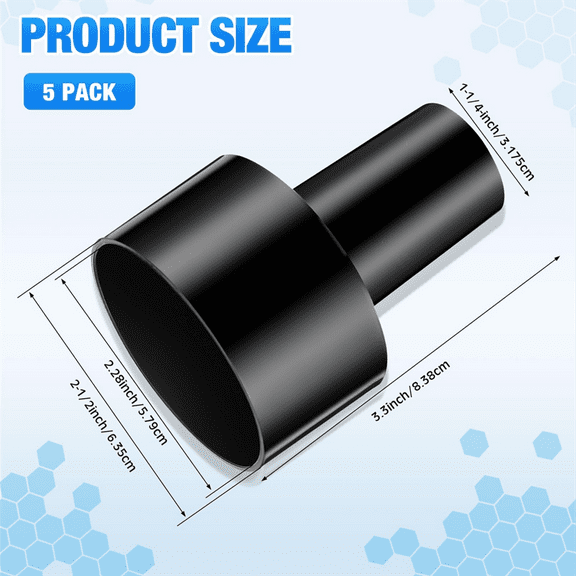 5Pcs WS25011A 2-1/2-Inch to 1-1/4-Inch Universal Vacuum Hose Adapters Dry Wet Vacuum Adapter ,Vacuum Cleaner Adapter