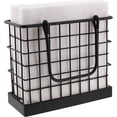 thumbnail image 1 of Black Metal Standing Napkin Holder Caddy for Lunch Napkins, 1 of 7