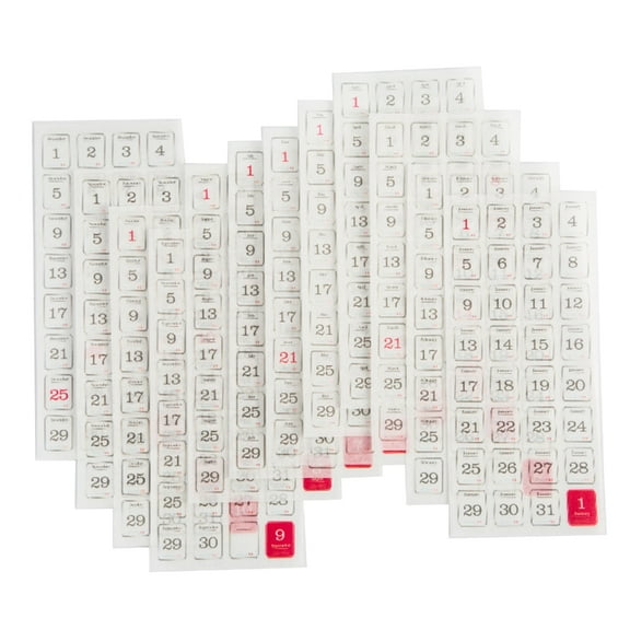 12 Sheets 365 Daily Planner Numbers Sticker 12 Month Planner Date Sticker