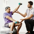 thumbnail image 5 of HolaHatha 2, 3, 5, 8, & 10 lb Neoprene Dumbbell Weight Set w/ Rack, Pastel, 5 of 12