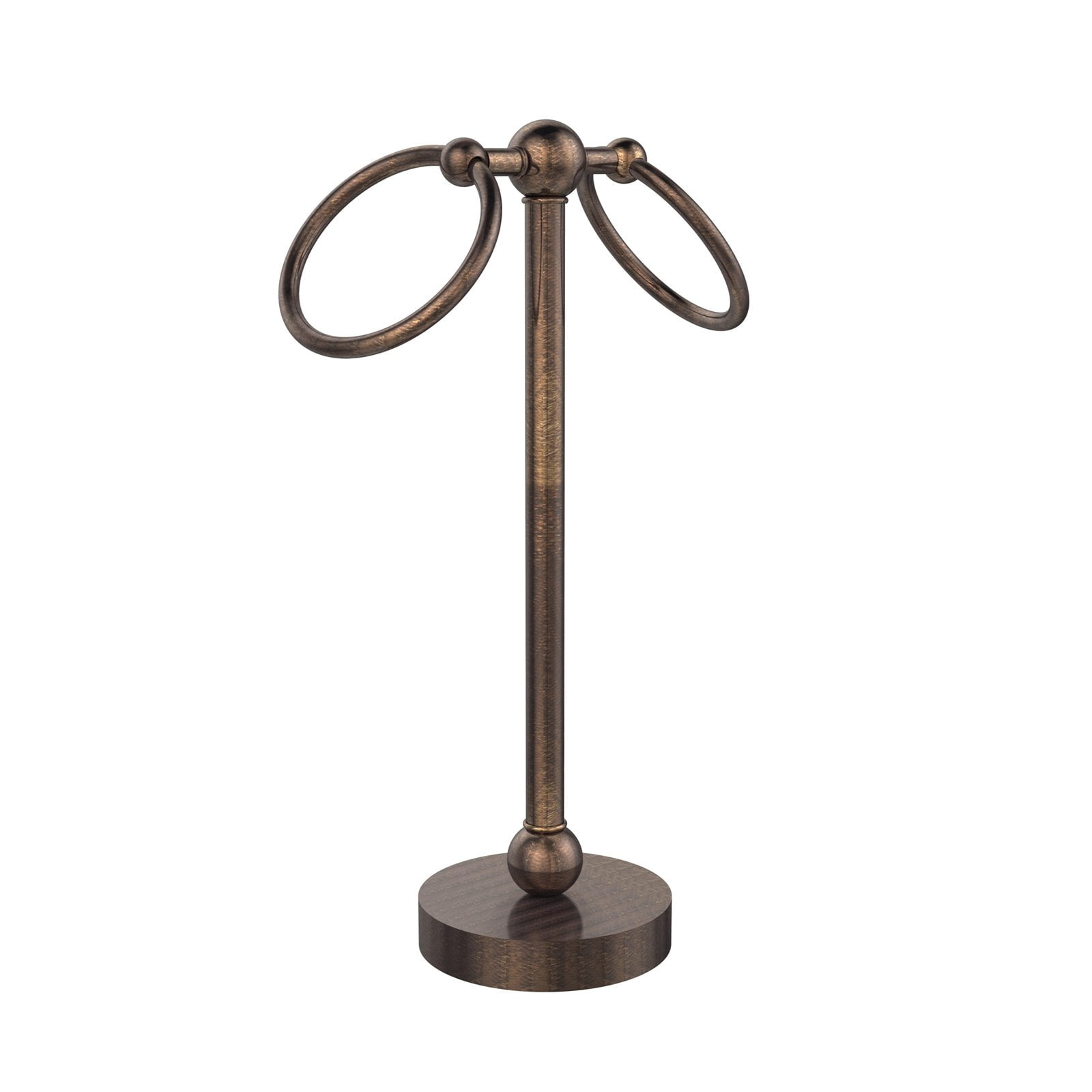 Vanity Top 2 Ring Guest Towel Holder in Bronze