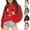 Red, variant on MUXiin Toddler Sweatshirt 4T Halloween Girls Hoodie Pumpkin Print Long Sleeve Loose Fit Pullover Sweatshirt Casual Fall Outfit For Kids Toddler
