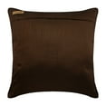 thumbnail image 3 of Housse de Coussin, Housse de Coussin pour Canapé, Housses de Coussin en Soie pour Sofa, Brodé Lotus Marron 24x24 Pouces (60x60 cm), Contemporain, Floral - Lotus Rouges, 3 of 3