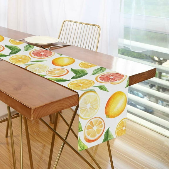 Yayeee Table Runner 70 inches Long Home Kitchen Dinning Party Decoration, Candy Lemon