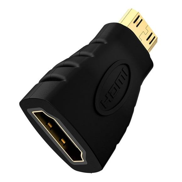 Adaptador VCE Mini HDMI a HDMI 4K hembra a macho chapado en oro