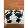thumbnail image 6 of Sasquatch Bigfoot Footprints Stickers - 9 inch (23 cm) Decals Pack of 8 (4 pairs) for Parties, Events, Floors, Retail, Windows, Snowboards, Helmets. Made in The USA by Ifloortape. PNW Inspired. Black, 6 of 6