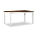 thumbnail image 1 of Pemberly Row Table à Manger Transitionnel en Bois, Blanc Vanille et Brun Miel, 1 of 8