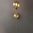 thumbnail image 4 of Applique Murale Dorée Éclairage Moderne Lumière de Meuble-Lavabo Mate Appliques Murales Intérieures avec Base E14 Ambre, 4 of 6